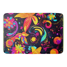 Alfombrilla De Baño Cosmos Psicodélicos Florales