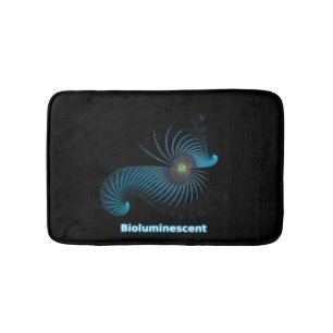 Alfombrilla De Baño Creatura bioluminiscente de mar alieno