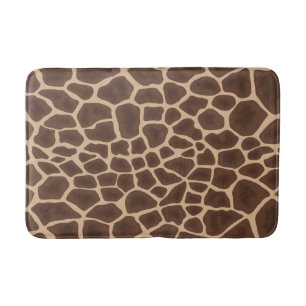 Alfombrilla De Baño Crema pardo jirafa manchas presiones