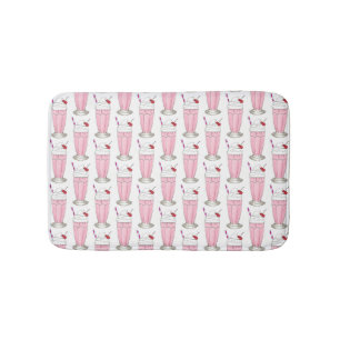 Alfombrilla De Baño Crema rosa de fresa crema de helado de fresa tiend