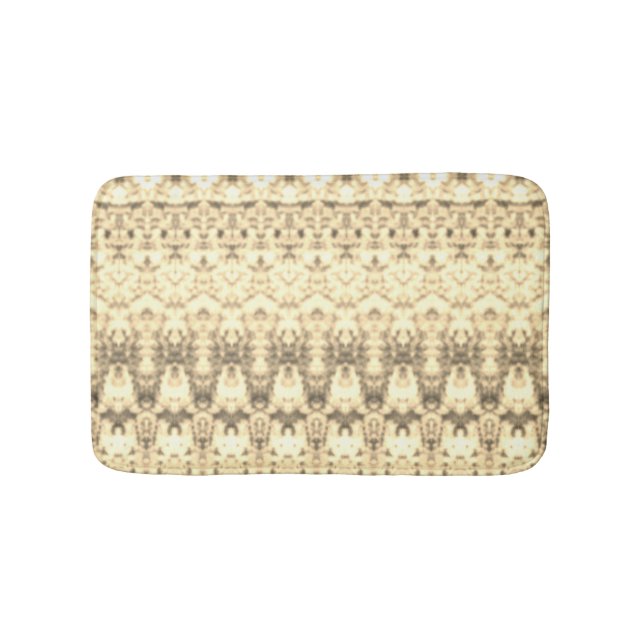 Alfombrilla De Baño Crema Y Blanco Con Marrón (Anverso)