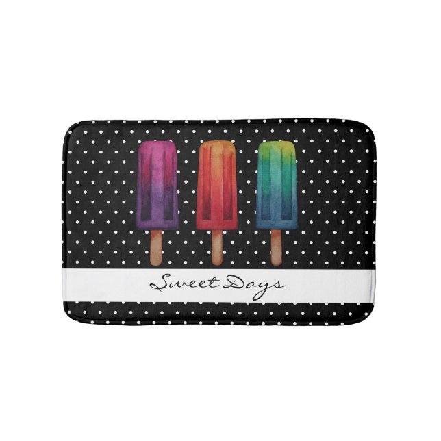 Alfombrilla De Baño Cremas de hielo acuáticas cúrcules popsicas (Anverso)