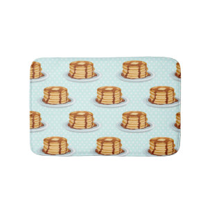 Alfombrilla De Baño Crepes con jarabe de arce y patrón Polkadot