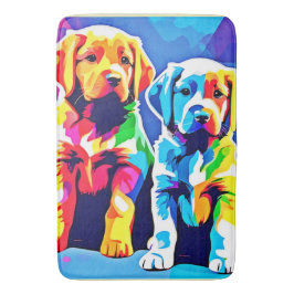 Alfombrilla De Baño Crías arcoiris: dúo lúdico