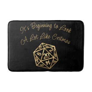 Alfombrilla De Baño Crímenes de RPG   Jugador de rol de mesa retro dor