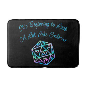 Alfombrilla De Baño Crímenes de RPG   Jugador de rol Holo Retro Tablet