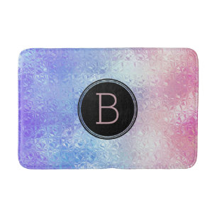 Alfombrilla De Baño Cristal lúdico oscuro azul a rosa