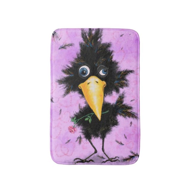 Alfombrilla De Baño Crow en el amor - Gracioso (Frente vertical)