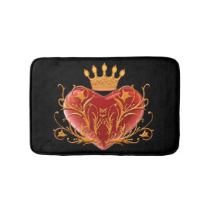 Alfombrilla De Baño Crown Filigree Heart Bath Mat