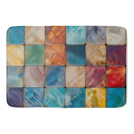 Alfombrilla De Baño Cuadrados coloridos