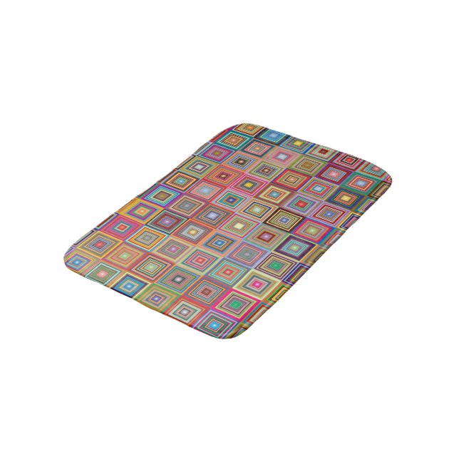 Alfombrilla De Baño Cuadrados retro (Angular)