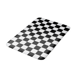Alfombrilla De Baño Cuadros negros y blancos