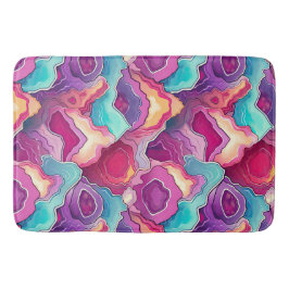 Alfombrilla De Baño Cuarto de baño de Patrón Colorido Funky Abstract