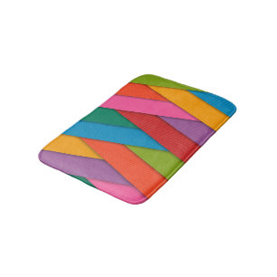 Alfombrilla De Baño Cuarto de baño triángulo colorido con ducha Mat