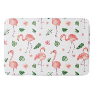 Alfombrilla De Baño Cuarto de baño Trópico De Patrón Flamingo Rosa