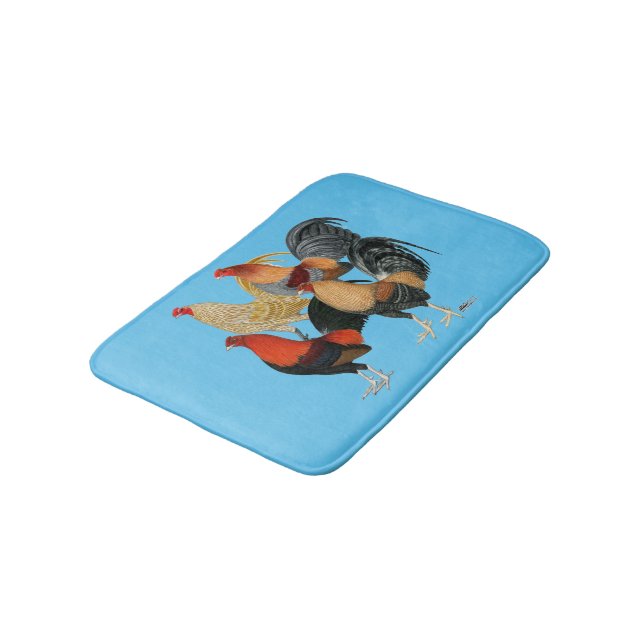 Alfombrilla De Baño Cuatro gallos de pelea (Angular)