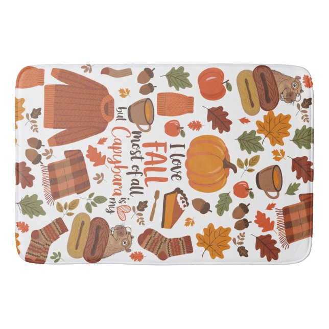 Alfombrilla De Baño Cubierta de baño de Capybara Fall (Anverso)