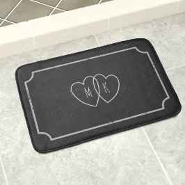 Alfombrilla De Baño Cubierta de calcomanías rusticas de la pareja card
