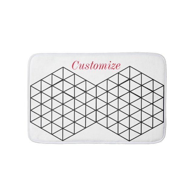 Alfombrilla De Baño Cubo Thunder_Cove geométrico 3D (Anverso)