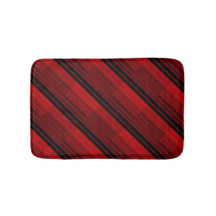 Alfombrilla De Baño Cuchillo geométrico rojo y negro