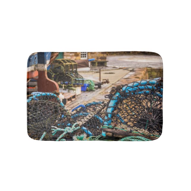 Alfombrilla De Baño Cuerdas y potes de langosta el | Pittenweem, (Anverso)