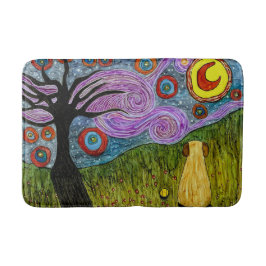 Alfombrilla De Baño Cuidada y colorida Doggy Starry Night Bath Mat