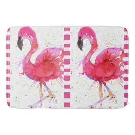 Alfombrilla De Baño Cuidada y colorida estera de baño de Flamingo rosa