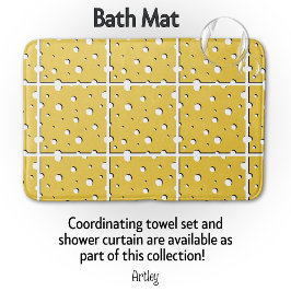 Alfombrilla De Baño Cuidados trozos de queso suizo blanco amarillo