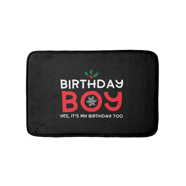 Alfombrilla De Baño Cumpleaños - Cumpleaños de los Navidades (Anverso)