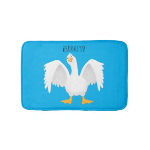 Alfombrilla De Baño Curioso ilustracion de personalizado ganso domésti
