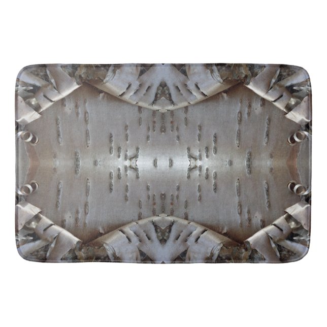 Alfombrilla De Baño Curly Birch Bark Tree Rustic (Anverso)