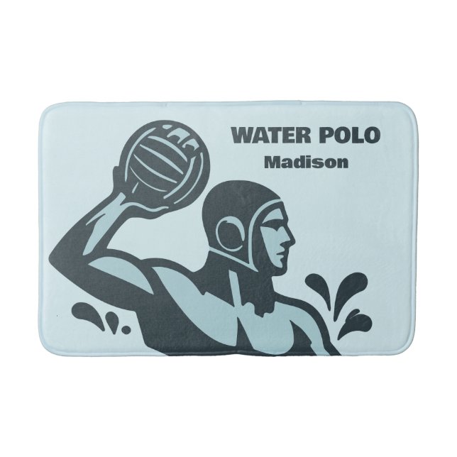 Alfombrilla De Baño Custom Name Water Polo (Anverso)