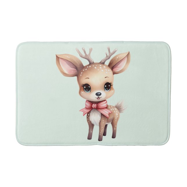 Alfombrilla De Baño Cute Baby Deer Cartoon Illustration (Anverso)