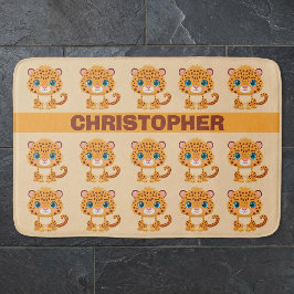 Alfombrilla De Baño Cute Baby Leopard Safari Animal Kids