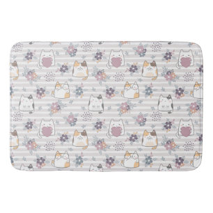 Alfombrilla De Baño Cute cat pattern