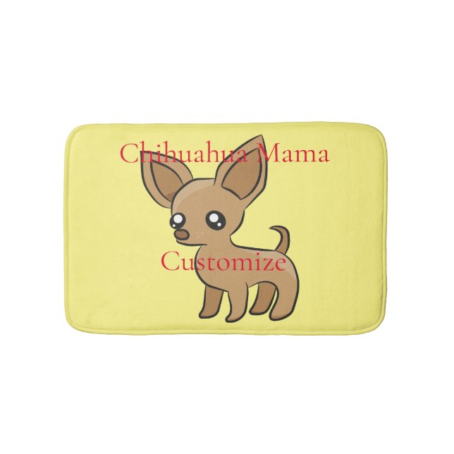 Alfombrilla De Baño Cute Chihuahua Mama Art Thunder_Cove (Anverso)