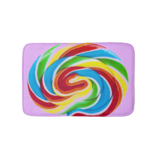Alfombrilla De Baño Cute colorido dulce dulce dulce arcoiris Lollipop