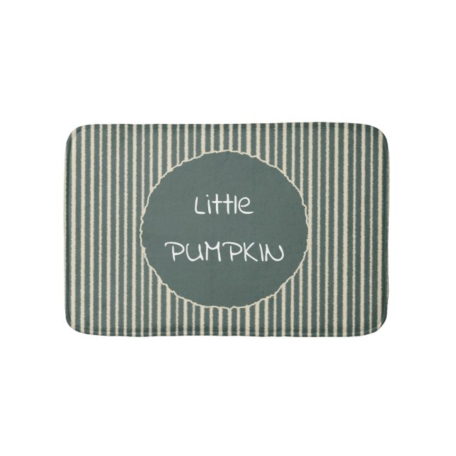 Alfombrilla De Baño Cute Dark Green Stripes Bath Mat (Anverso)
