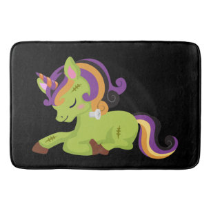 Alfombrilla De Baño Cute Frankenstein Unicorn Halloween