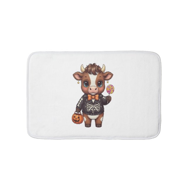 Alfombrilla De Baño Cute gracioso Halloween Highland Cow (Anverso)