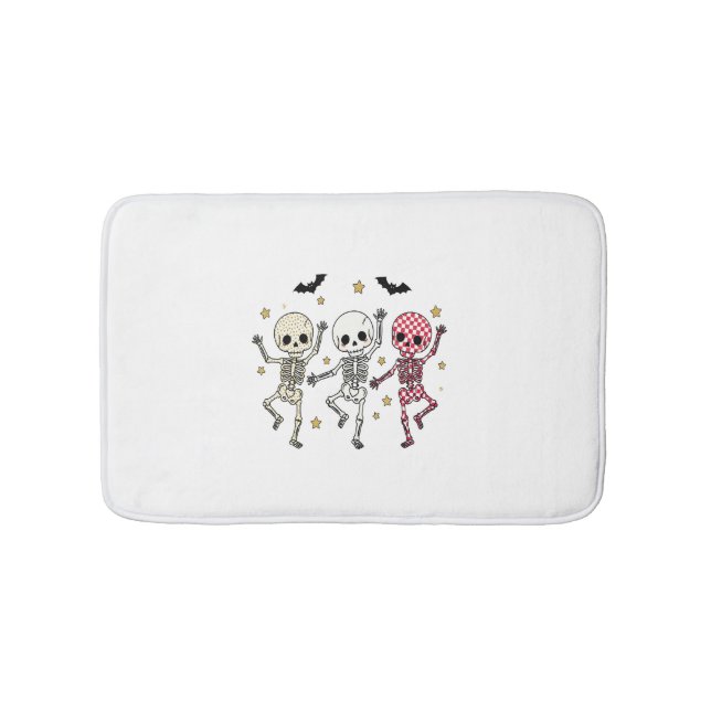 Alfombrilla De Baño Cute Halloween Dancing Skeletons (Anverso)