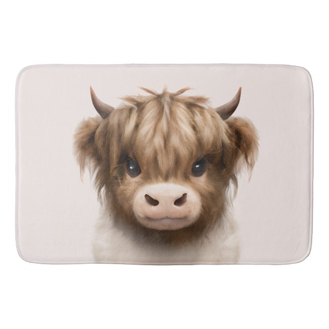 Alfombrilla De Baño Cute Highlands Escocia Cow (Anverso)