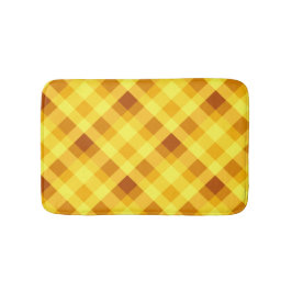 Alfombrilla De Baño Cute Huevo Yolk Yellow Plaid Small Bath Mat