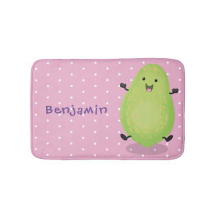 Alfombrilla De Baño Cute kawaii papaya paw personalizado ilustracion