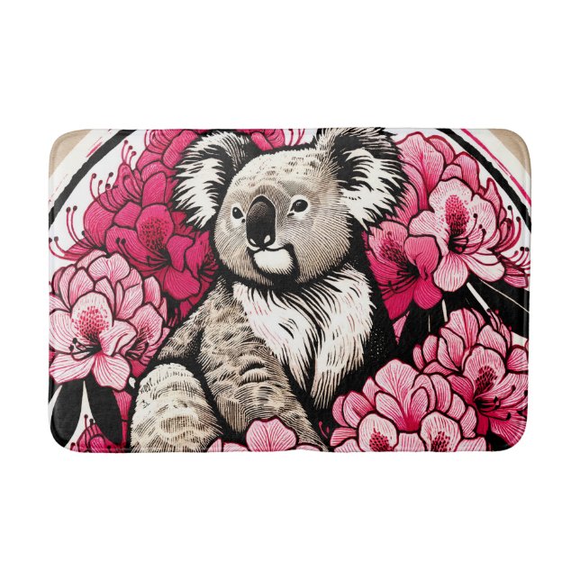 Alfombrilla De Baño Cute Koala Bear Artwork Fun Koalas arte (Anverso)