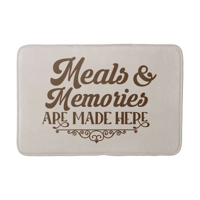 Alfombrilla De Baño Cute meals memories word art  (Anverso)