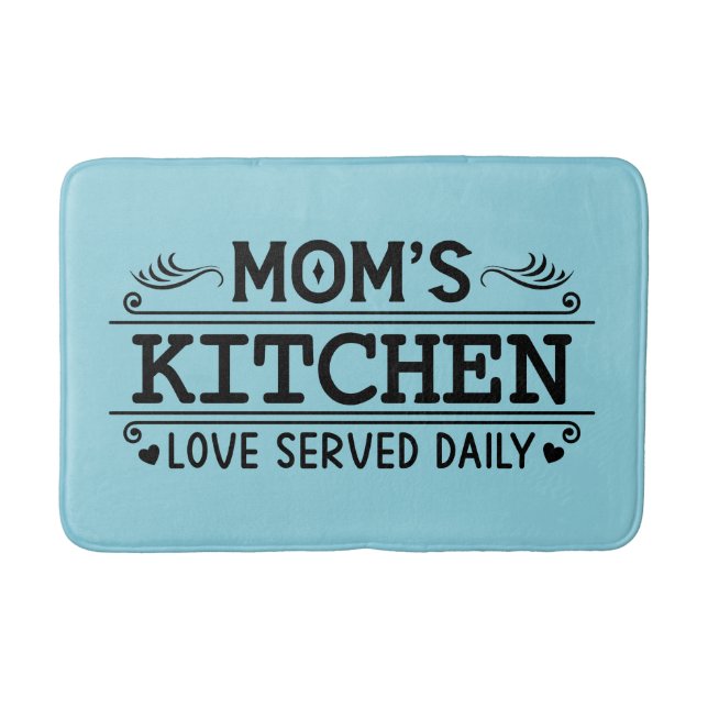 Alfombrilla De Baño Cute Mom love kitchen word art  (Anverso)