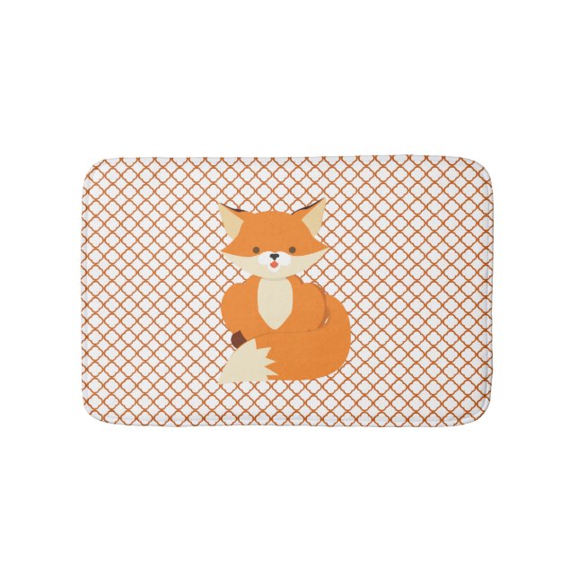 Alfombrilla De Baño Cute Naranja Fox Bath Mat (Anverso)