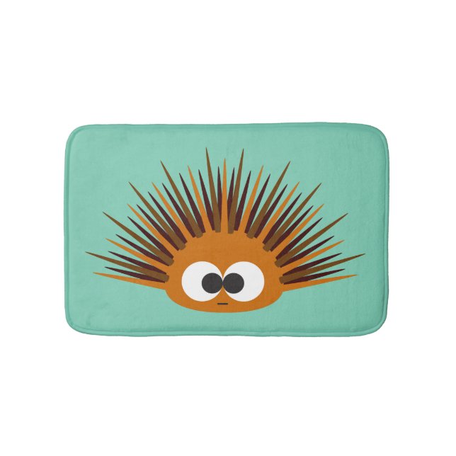 Alfombrilla De Baño Cute Naranja Urchin (Anverso)