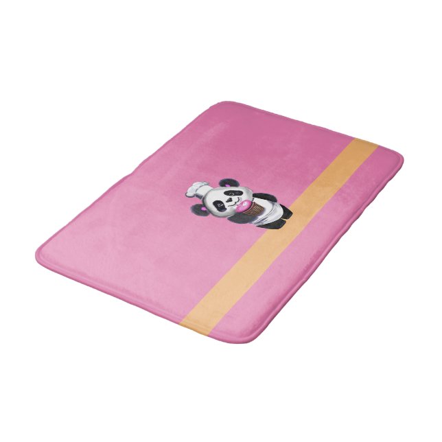 Alfombrilla De Baño Cute Panda Pink Bath Mat (Angular)